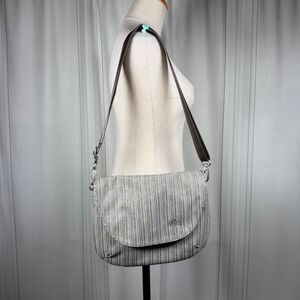 Haiku Bliss RFID Crossbody Saddle Bag Gray Poplar Like New
